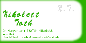 nikolett toth business card